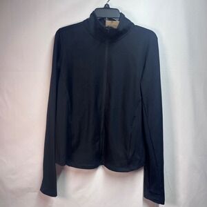 Nike One‎ Women's Midlayer Training Jacket Full Zip Long Sleeve Black Size L